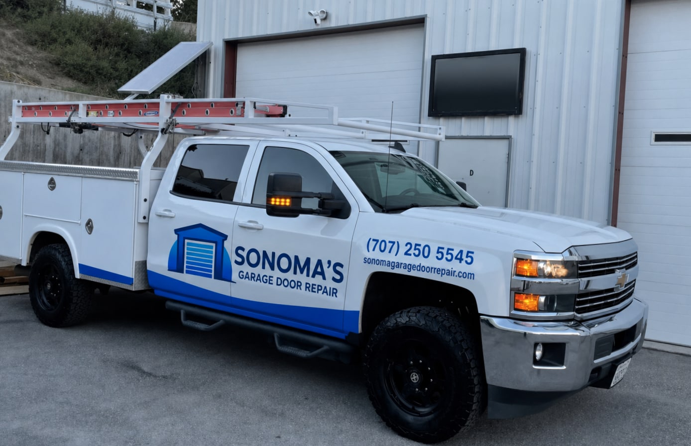 Sonoma's Garage Door Repair van